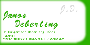 janos deberling business card